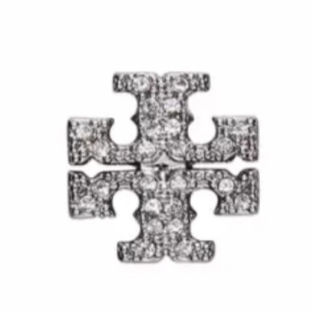 ISO single Tory Burch crystal logo stud!